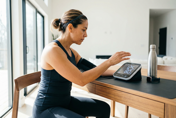 Active adult tracking health metrics