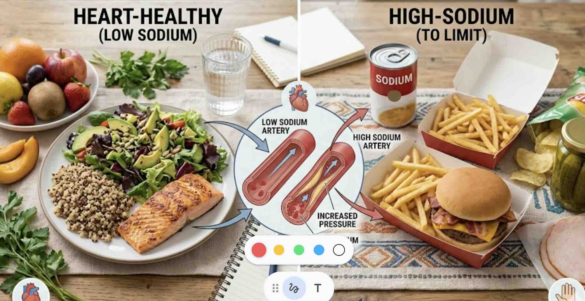 Foods that may increase high blood pressure risk because of excess sodium