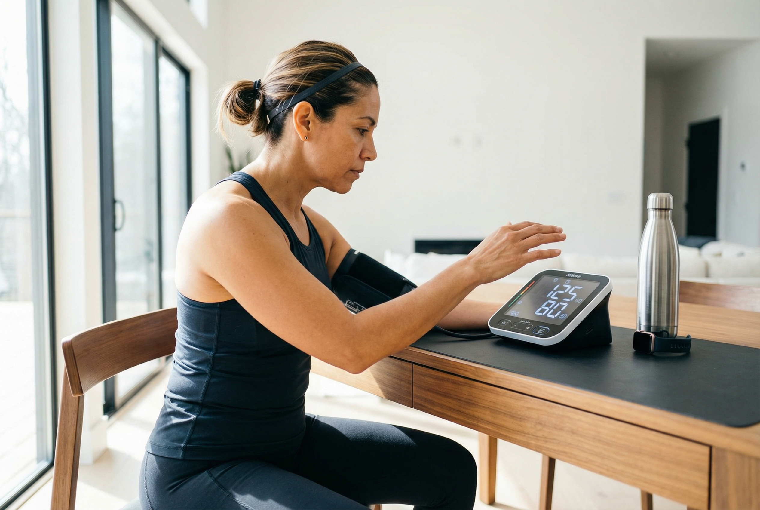 Active adult tracking health metrics