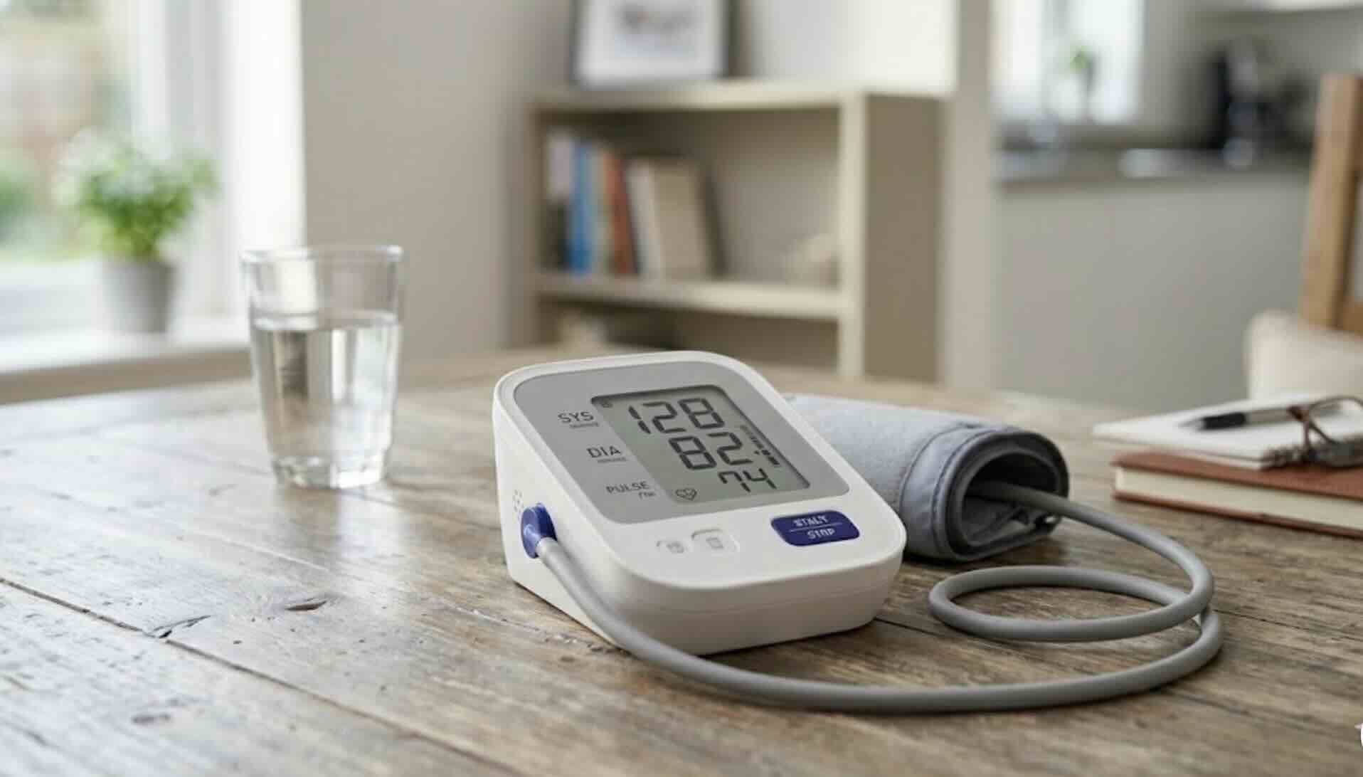 Home blood pressure monitor with a large easy to read display