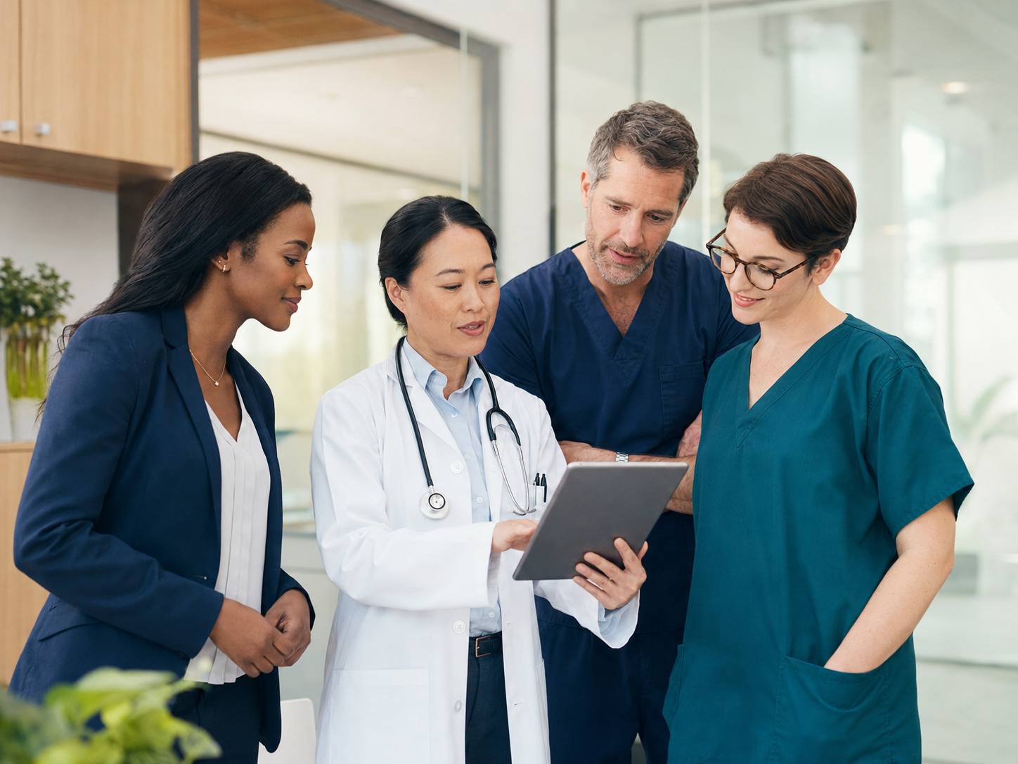 Healthcare professionals collaborating as part of the ZYBS provider network